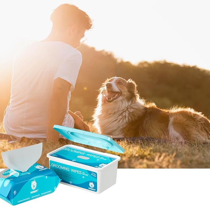 Pet Wipes for Dogs & Cats, Extra Moist & Thick Grooming Puppy Wipes with 100 Fresh Counts, Aloe Vera/Nature