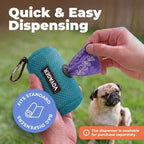 Best Pet Supplies Poop Bags for Dogs - Lavender, 240 Count | Scented, Leak-proof, Easy-Tear perforations, 15 Thick Bags per roll, Outdoor Walking & Travel, Fits Standard Holders
