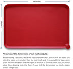 Hoki Found Silicone Pet Food Mats - Non Slip Dog Cat Bowl Mats - Classic Red