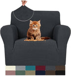MAXIJIN Chair Covers for Living Room 1 Piece Stretch Sofa Chair Slipcovers with Arms (31"-46") Furniture Protector for Dog Pet Couch Armchair Cover (Chair, Diamond Pattern Gray)