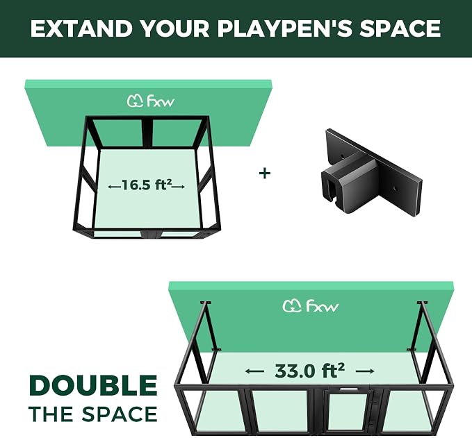 FXW Fence-to-Wall Anchors for AuraSpace Acrylic Indoor Dog Playpen | Fits AuraSpace 35"H, Connect Panels to the Wall, Expand Your Dog’s Play Area, Playpen Not Included