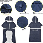 Pet Large Dog Raincoat Apparel Poncho Waterproof for Medium Large Sized for Dog Rain Coat Clothes (Navy Blue, 5XL)