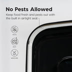 IRIS USA Dog Food Storage Container, Up to 58 lbs, Smoke Black, Made in USA | Wheels for Mobility, Airtight Seal, BPA-Free, Best for Bird Seed, Cat food, Cat Litter, Chicken Feed, Pellets