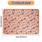 Tatuo 4 Pcs Fleece Dog Blanket for Puppy Cat, Coffee, 30 x 20.5 in, Paw - Image 3