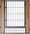 Furniture Style Dog Playpen 32" H, Door Panel, Oak | Indoor/Outdoor Use, Heavy-duty Metal, DIY Layouts, Easy Access, For Small & Medium Dogs, Easy setup