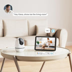 WUUK 4MP Indoor Pan/Tilt Wired Security Camera, Baby Monitor Pet Camera | Smart Motion Detection & Tracking, 360-Degree, 2-Way Audio, Night Vision, No Subscription, Compatible with Alexa & Google