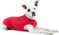 Goldpaw Stretch Fleece Dog Sweater - with Spandex for 4-Way Stretch - Soft, Comfortable Dog Coat - Machine Washable - Made in the USA - Red - Size 26