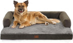 Orthopedic Washable Dog Bed for Large Dogs, 36x27in, Dark Green | Orthopedic Foam Eases Joint Pressure, Bolsters Supports Head And Neck, Washable Pet Beds, Removable Cover, Non-Slip Bottom