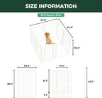 FXW Rollick Dog Playpen, Indoor, Yard & RV Camping, 40" H, 8 Panels | Easy setup, Heavy-duty, DIY layouts, for Medium & Large Dogs, Patented