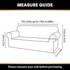 Stretch Sofa Cover Slipcover 1-Piece, Spandex Jacquard Fabric Universal Couch Cover for 3 Cushion, Washable Non Slip Sofa Cover, Pet Friendly (Large Sofa 90"-100",Porcelain)