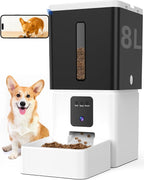 UTCG Automatic Dog Feeder with Camera: 8L/33 Cups 5G WiFi Timed Food Dispenser for Medium Dogs - 1080P HD Night Vision Video Recording 2-Way Audio APP Control | 5G WiFi, for Medium Dogs, 1080P HD Night Vision, Video Recording, 2-Way Audio, APP Control