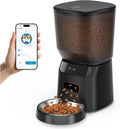 Automatic Cat Feeder WiFi, 5L Pet Feeder with App Control, 10 Meals Daily, 20 Portion Sizes, Timed Automatic Cat Food Dispenser, Stainless Steel Bowl, Dual Power Supply, Dry Food Feeder for Cats
