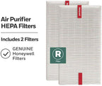 Honeywell HEPA Air Purifier Filter R, 2-Pk for HPA 100/200/300 5000 Series | Airborne Allergen Air Filter Targets Wildfire/Smoke, Pollen, Pet Dander and Dust