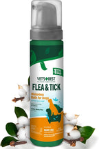 Vet's Best Waterless Flea & Tick Bath for Dogs, Essential Oil Spray, 8 oz | Waterless Flea & Tick Bath, Essential Oil Formula, Kills Pests on Contact, No-Rinse Dry Shampoo Spray, Made in USA