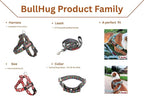 BULLHUG Adjustable Dog Harness– No Pull, No Choke – for English Bulldogs, French Bulldogs, Pugs & Broad-Chested Breeds – Easy, Safe Walks (Baby Pink, XL)
