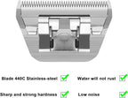 30W Wide Pet Dog Grooming Detachable Blades,Compatible with Andis,Oster A5,Wahl KM10 Clippers,Cut Length 1/50"(0.5mm),Fit for Larger Animals