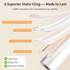 Clear Electrostatic Wall Protector, Static Protective Film, Adhesive-Free, No Residue Protection for Behind Trash Cans, Against Dog Scratches, Furniture, Doors, Splashes and Stains (15.78in*16.4ft)