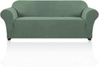 Stretch Sofa Cover Slipcover Couch Covers for 3 Cushion Couch Furniture Protector Sofa Covers with Non Slip Elastic Bottom Dogs Pet Friendly Fitted(Large Sofa 90"-100",Loden Frost)