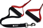 Leash Boss Original - Heavy Duty Dog Leash for Large Dogs - No Pull Double Handle Training Lead for Walking Big Dogs - Dog Leashes with Padded Handle for Control and Safety (Classic Red)