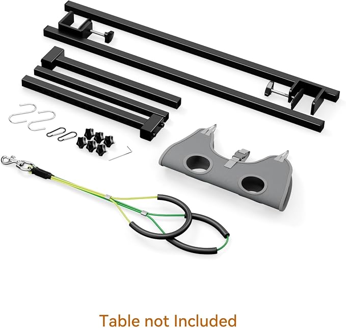 H Shape Dog Grooming Arm for Table, S Size Hammock, 42" H, 31-43" W | Heavy Duty, Adjustable Grooming Stand, Clamp Fits up to 2.76", with Hammock & 2 Nooses for Home Grooming & Nail Trimming