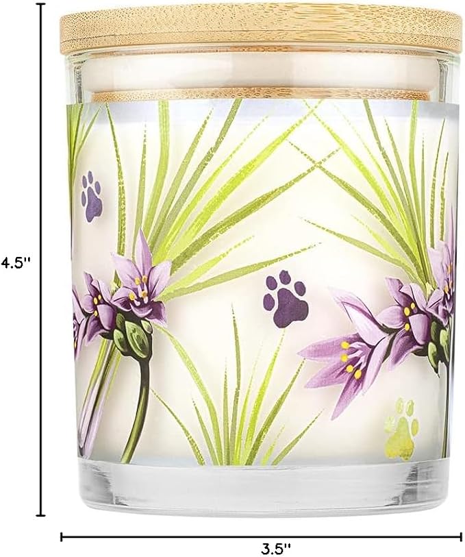 Pet House Candles, Long Burning Scented Candles for Pet Odors, Plant-Based, 60 Hour Burn Time - Lemongrass, 9 oz, 2 Pack