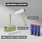 Extra Sticky Large Surface Lint Roller, 6.3''Wide Roller for Pet Hair | Long Handle Lint Remover for Couch, Furniture, Clothes, Dog & Cat Hair Remover (1 Roller + 360 Sheets)