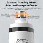 Dog Nail Grinder Whisper Quiet with Light for Sensitive Pets | 3-Speed Cat & Dog Nail Trimmers, Safe Painless Paws Grooming & Smoothing for Small Middle Large Pets (2 Replacement Head)