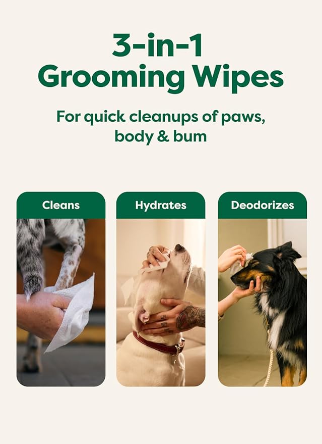 Earth Rated Dog Wipes for Paws & Butt, Deodorizing, Lavender, 400ct | Hypoallergenic, 3-in-1 Cleaning and Hydrating, for Grooming Paws, Body and Butt