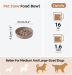 Havniva Slow Feeder Dog Bowls, Ceramic Dog Bowl Slow Feeder for Fast Eater | 1.6 Cups Puzzle Dog Food Bowl, Slow Feeding Bowls for Medium Dogs, Non-Slip Rubber Base, Anti-Choking
