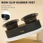 Raised Cat Bowls Set - Ceramic Dishes with Non-Slip Stand, 9° Tilted, Lead & Cadmium Free, for Small Dogs and Cats, 6.5" Wide - 2 x 320ML (10.8 oz), Black