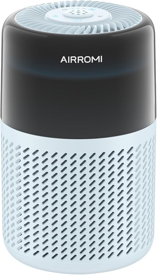 AIRROMI HEPA Air Purifier for Bedroom&Home,Pet Air Purifier for Home Pets,Removes Pet Odor,Cat Litter Smell,Dust,Smoke&Allergies,Quiet Room Air Purifier with Scents,360°Air Cleaner,A2005 Blue