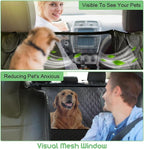 Vailge 100% Waterproof Convertible Dog Car Seat Covers,100% Waterproof Dog Seat Cover with Mesh Window, Heavy Duty seat Cover for Dogs, Dog car Hammock Pet Seat Cover for Cars Trucks suvs,Black,Large