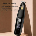 Ultra-Low Noise Dog Paw Trimmer,18mm Wide Blade Paw Groomer with LED Light,USB Rechargeable Paw Shaver with LED Display for Dogs and Cats Black