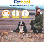 Petbobi Dog Tie-Out Cable and Stake - 40ft Heavy Duty Cable with Spring, No Tangle, 16in Ground Stake, Ideal for Yard, Camping and Beach, Suitable for Medium to Large Dogs Up to 120 lbs, Blue | 4in Shock Spring, 16in Spiral Ground Anchor, 360° No-Tangl...