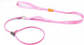 HowGo Slip Lead Dog Leash, 2 Spring-Loaded Slide Stopper (Pink 5.0FT) | Double Paddle Handles Heavy-Duty Training Lead Collar,Lightweight Aluminum Nylon,No-Pull Walking,All Breeds, Dog Trainer
