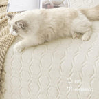 Tcksstex Waterproof and Anti-Slip Dog Bed Cover and Pet Blanket Sofa Pet Bed Mat ，car Incontinence Mattress Protectors Furniture Couch Cover for Most Cats Dogs, Pets（82x102-Ivory）