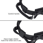 Tactical Dog Collar and Leash Set for Large Dogs with Control Handle，Black | 1000D Heavy-Duty Nylon Fabric,Quick-Release Metal Buckle,Adjustable Fit,Soft-Padded Webbing,D-Ring,for Training & Hiking,M