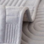 Soft Plush Geometric Quilted Couch Sofa Cover Boho Non Slip Fuzzy Sectional Couch Cover Solid Color Washable Sofa Slipcover Furniture Protector for Kids Dogs Cats (Gray,36"x70")