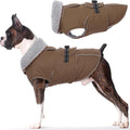 Lelepet Dog Coats for Small Dogs Waterproof Dog Jacket with Adjustable Fit | Reflective Pet Fleece Vest Windproof Cold Weather Coats with Adjustable Buckle & Leash Hole, Turtleneck Doggy Snowsuit, S