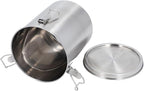 Metal Dog Food Storage Container, Stainless Steel Airtight Pet Food Canister with Lid, Cat Dog Food Holder Bin Cookie Jar Treats Container for Home Kitchen Farmhouse (1600ML)