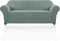 Stretch Sofa Cover Slipcover Couch Covers for 3 Cushion Couch Furniture Protector Sofa Covers with Non Slip Elastic Bottom Dogs Pet Friendly Fitted(Large Sofa 90"-100",Sage)