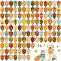 120 Pcs Fall Thanksgiving Dog Bandanas Bulk Adjustable Dog Scarves Pumpkin Turkey Puppy Bandanas Autumn Pet Neckerchief Washable Holiday Bandana for Small Medium Large Dog Pet Grooming Accessories by Piklodo
