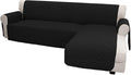 Easy-Going Reversible L-Shape Sectional Couch Cover, X-Large, Black/Black | Soft Sofa Slipcover For Dogs, Fits Left/Right Chaise Lounge Protector, Water Resistant Mat For Living Room