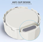 Dog Small Animals Water Bowl No Spill 70oz/2L Large Capacity Dispenser Non Slip No Splash Small Animals Bowl Pet Slow Feeder No Drip Dog Water Bowl on Vehicle for Dogs and Cats - Beige