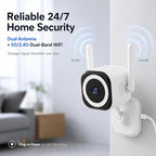 2K Indoor Outdoor Security Cameras for Home Security, Baby Monitor, 2Pack | 5G/2.4G WiFi Camera for Dog/Pet, Color Night Vision, 4X Zoom, 2-Way Audio, IP66, SD/Cloud, Plug-in