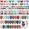 Reginary 120 Pcs Christmas Dog Bandanas Bulk Dog Bows Set Bow Ties Cat Scarf Colorful Washable Triangle Pet Kerchief Cute Bib for Summer Small Medium Large Pets Grooming Accessories Costume by Reginary