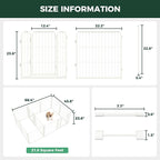 FXW Homeplus Indoor Dog Playpen with Divider Connectors, 24" H, 12 Panels | Calm Indoor Play Area, Two-Zone Layout, For Puppies & Small Dogs, Patented