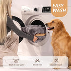 SOMAHE Plush Dog Bed Mat, Machine Washable, Large 35x27 Dark Grey | Machine Washable + Non-Slip Paw Bottom: plush dog mat stays fluffy and helps reduce sliding on indoor floors.