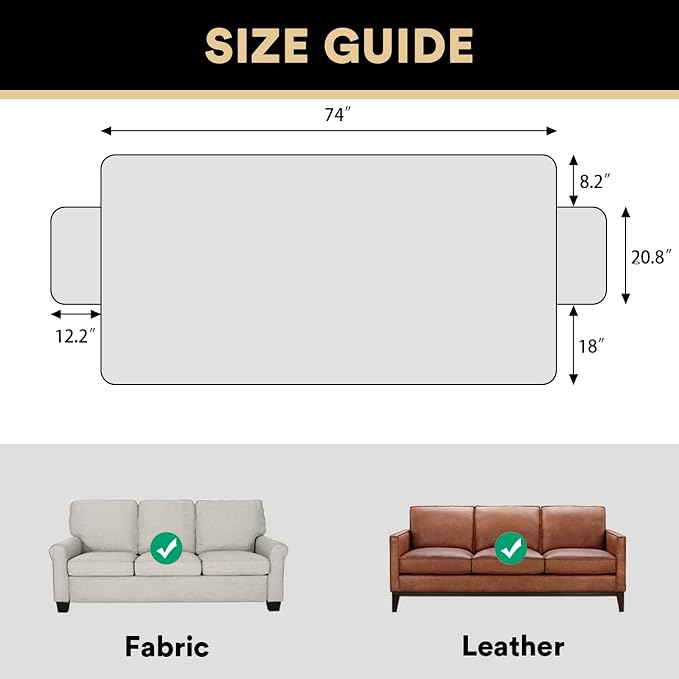 Couch Cover for Dogs Waterproof Couch Covers for 3 Cushion Couch Sofa Pet Cover for Sectional Couch Furniture Bed Sofa Cover Washable,French Oak,47x68 Inch