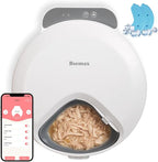 WiFi Automatic Wet Food Cat Feeder with App Control, Auto Refrigerated Wet Foods Feeder for Cats Dogs 4 Meal Timed Fresh Foods Dispenser with 2 Ice Packs for Kitty Puppy Automatic Cat Dog Food Bowl